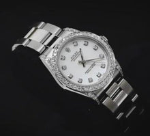 natural round diamond watch side angle