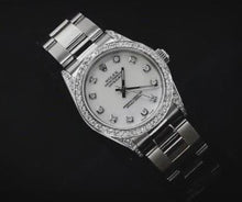 natural round diamond watch front view