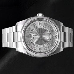 Rolex Oyster Perpetual 36mm 116000 Silver Arabic SS Watch