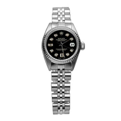 Rolex Stainless Steel Jubilee Bracelet Natural Earth Mined Diamond Dial Datejust Watch