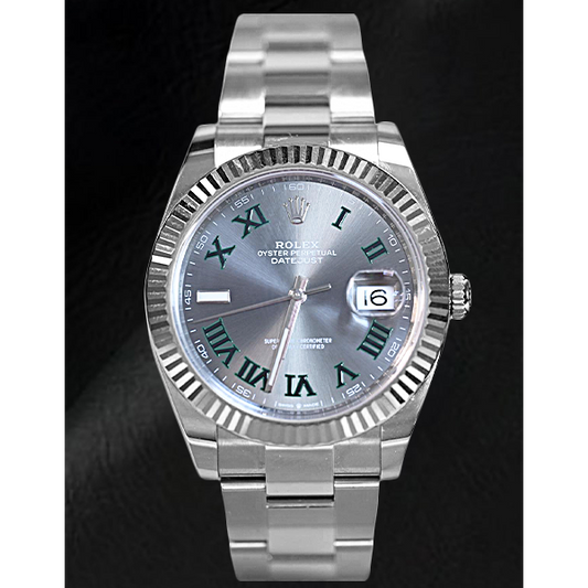 Rolex 126334 Datejust 41 Wimbledon Slate Dial Stainless Steel Watch