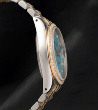 Rolex 16013 Datejust 36mm Blue Diamond Dial Two Tone Watch