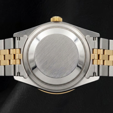 Rolex 16013 Datejust 36mm Champagne Tapestry Diamond Dial Two Tone Watch