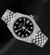 Rolex 16200 Datejust 36mm  Black Diamond Dial Stainless Steel Watch