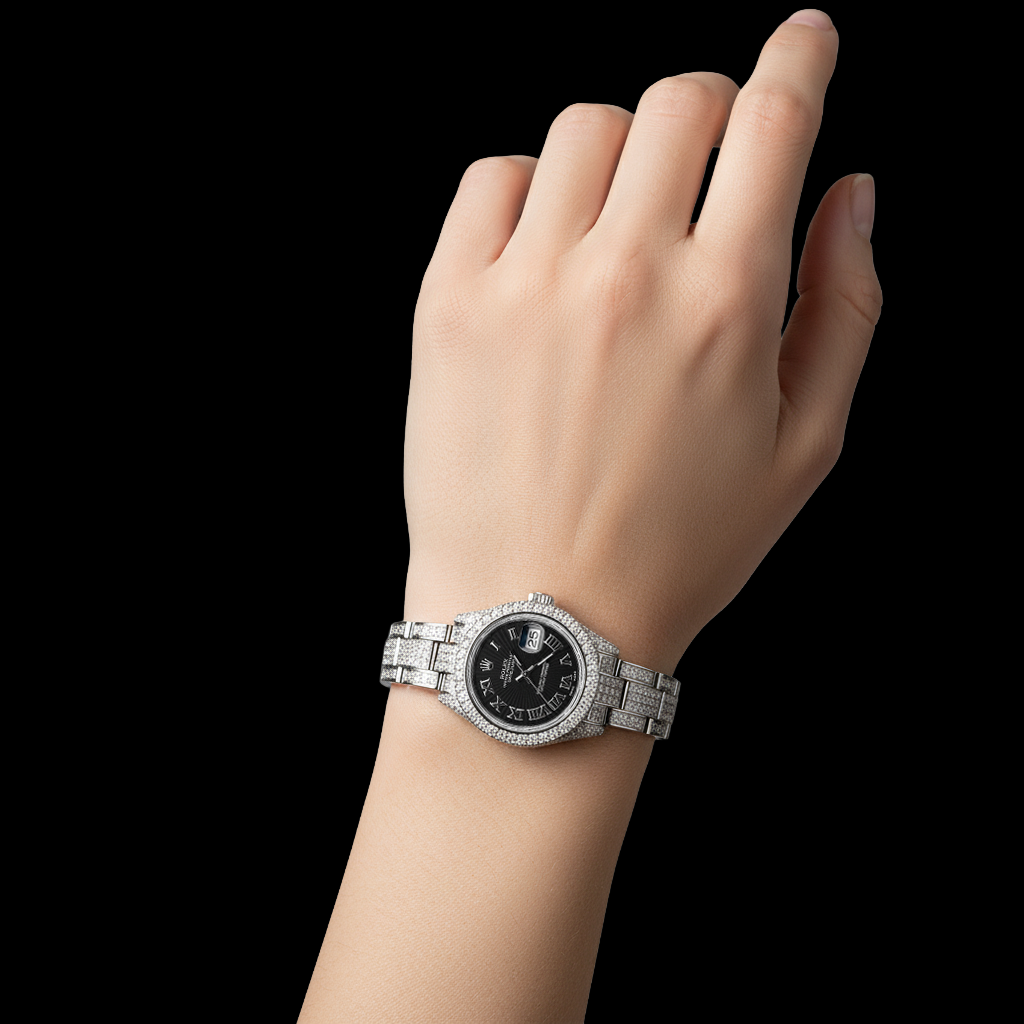 Rolex 179174 Datejust 26mm Black Roman Ladies Watch P5