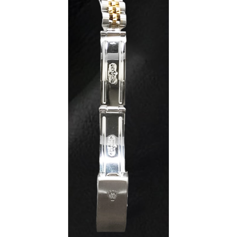 Rolex Year 2001 Datejust Gray Mother Of Pearl Diamond Dial 26 mm Two Tone Watch