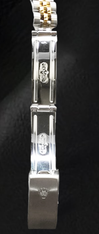 Rolex Year 2001 Datejust Gray Mother Of Pearl Diamond Dial 26 mm Two Tone Watch