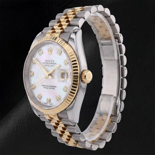 Pearl ring in Two Tone – front view