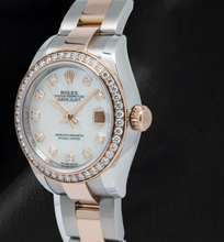 Rolex 2019 Lady Datejust 279381RBR 28mm White Mother Of Pearl Diamond Dial Everose Gold Two Tone Watch