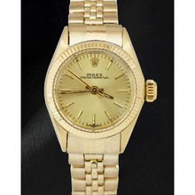 Rolex 24 mm Champagne Stick Dial Yellow Gold Watch