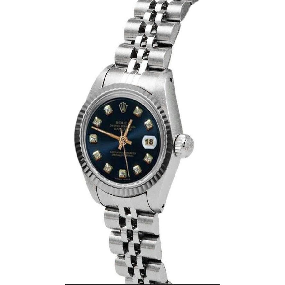 Rolex 26 mm Datejust Blue Diamond Dial Watch