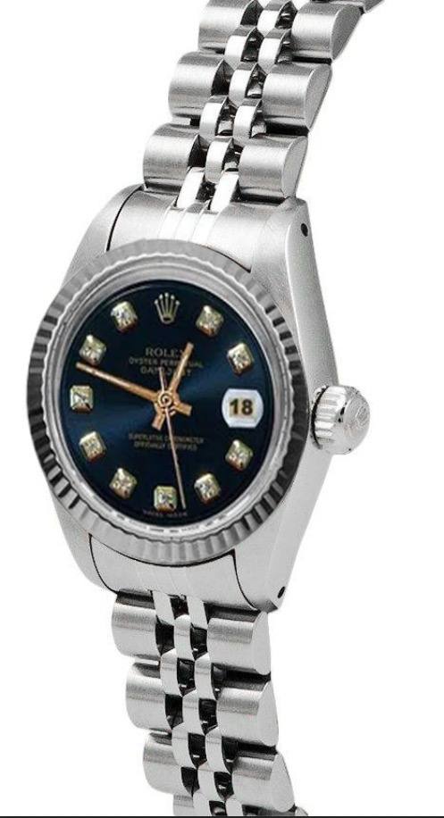 Rolex 26 mm Datejust Blue Diamond Dial Watch