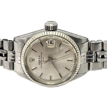 Rolex 26 mm Silver Stick Dial Stainless Steel Date Watch