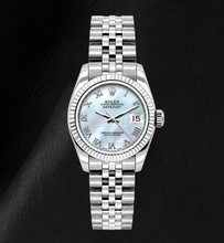 Rolex 26mm Datejust 6916 Blue Mother of Pearl Roman Dial Watch