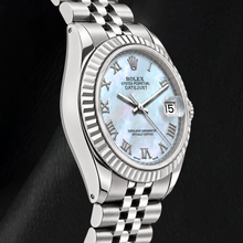 Rolex 26mm Datejust 6916 Blue Mother of Pearl Roman Dial Watch
