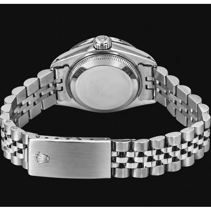 Rolex 26mm Datejust 6916 Salmon Diamond Dial Diamond Bezel Watch Stainless Steel