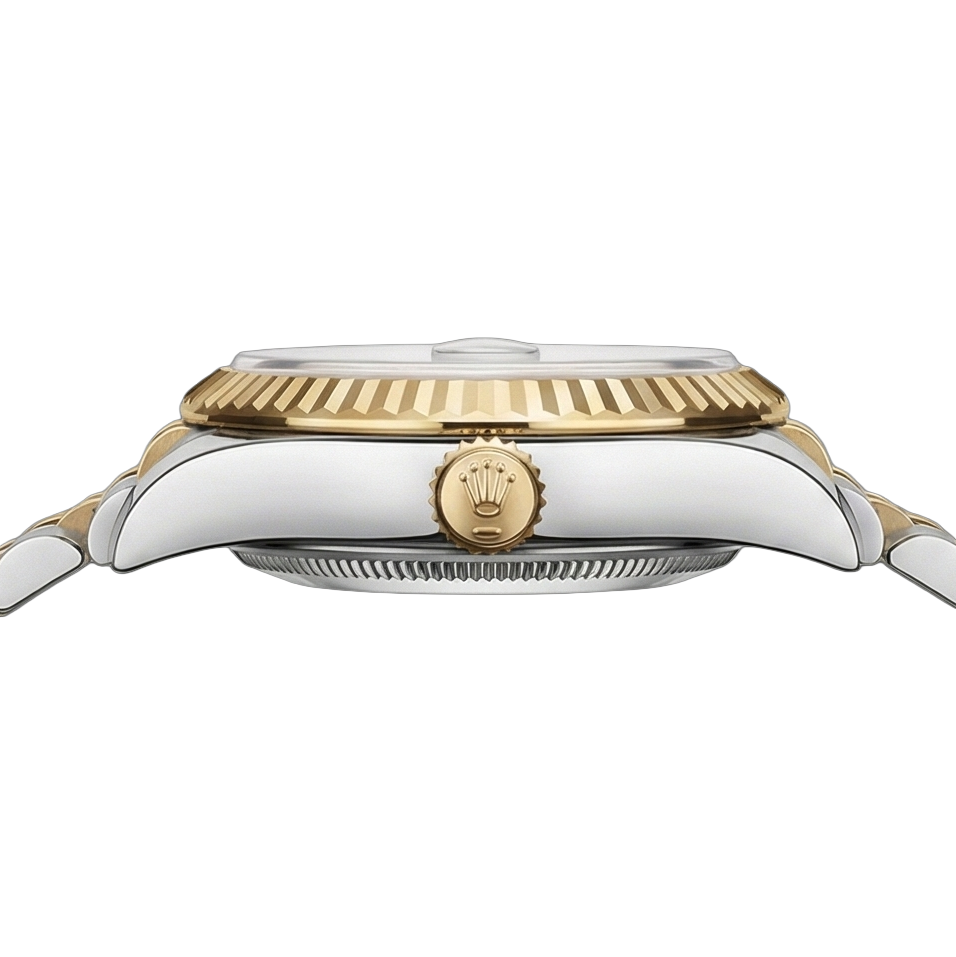 Authentic Precious Stone Rolex ct Two Tone – side view