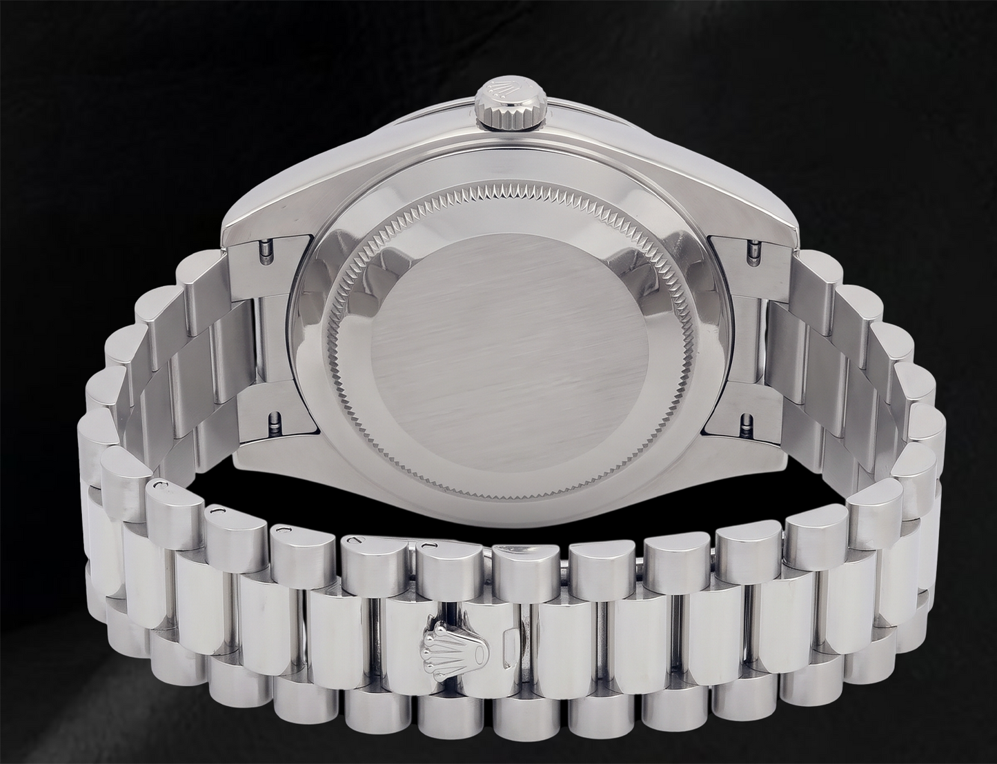 Rolex 41mm Day Date II 218239 White Baguette Diamond Dial White Gold President Bracelet 18K
