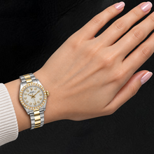 Rolex 6719 26 mm Two Tone Bracelet Mother Of Pearl Diamond Dial Ladies Watch