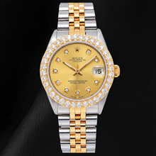 Rolex 6827 Datejust 31mm Champagne Diamond Dial Two Tone Watch
