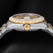Rolex 6827 Datejust 31mm Champagne Diamond Dial Two Tone Watch