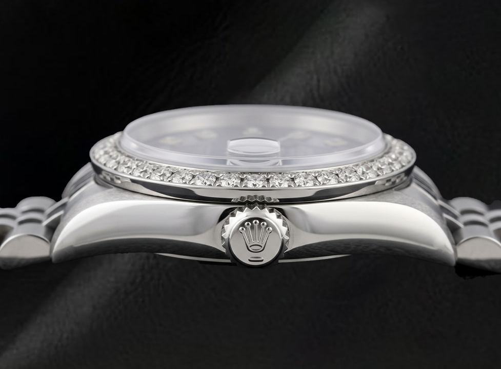 Rolex 6916 Datejust 26mm Blue Diamond Dial Stainless Steel Diamond Bezel Watch