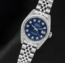Rolex 6916 Datejust 26mm Blue Diamond Dial Stainless Steel Watch
