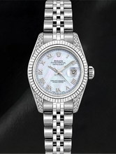 Rolex 6916 Datejust 26mm Blue Mother of Pearl Roman Dial Stainless Steel Watch