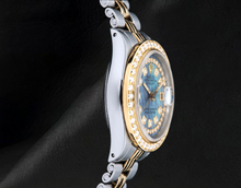 Rolex 6917 26mm Datejust Blue String Mother of Pearl Diamond Dial Two Tone Watch