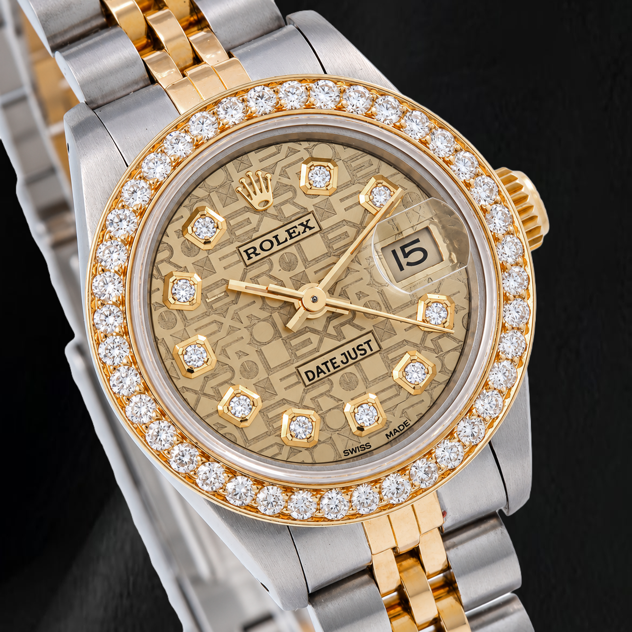 Rolex 6917 Datejust 26mm Champagne Jubilee Diamond Dial Two Tone Watch