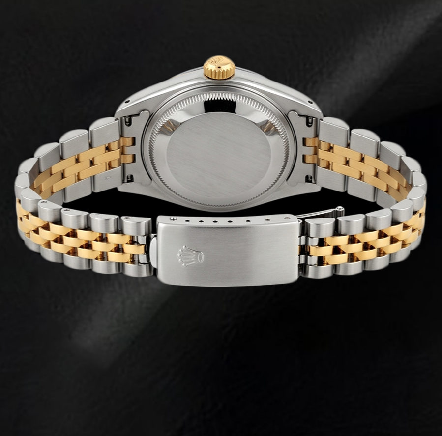 Rolex 6917 Datejust 26mm Red Diamond Dial Two Tone Watch