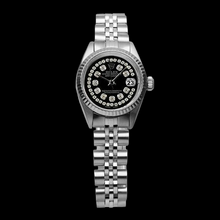 Rolex Black Double Ss Jubilee Bracelet Lady Datejust Watch