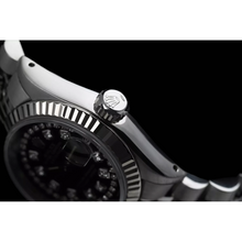 Rolex Black Double Ss Jubilee Bracelet Lady Datejust Watch