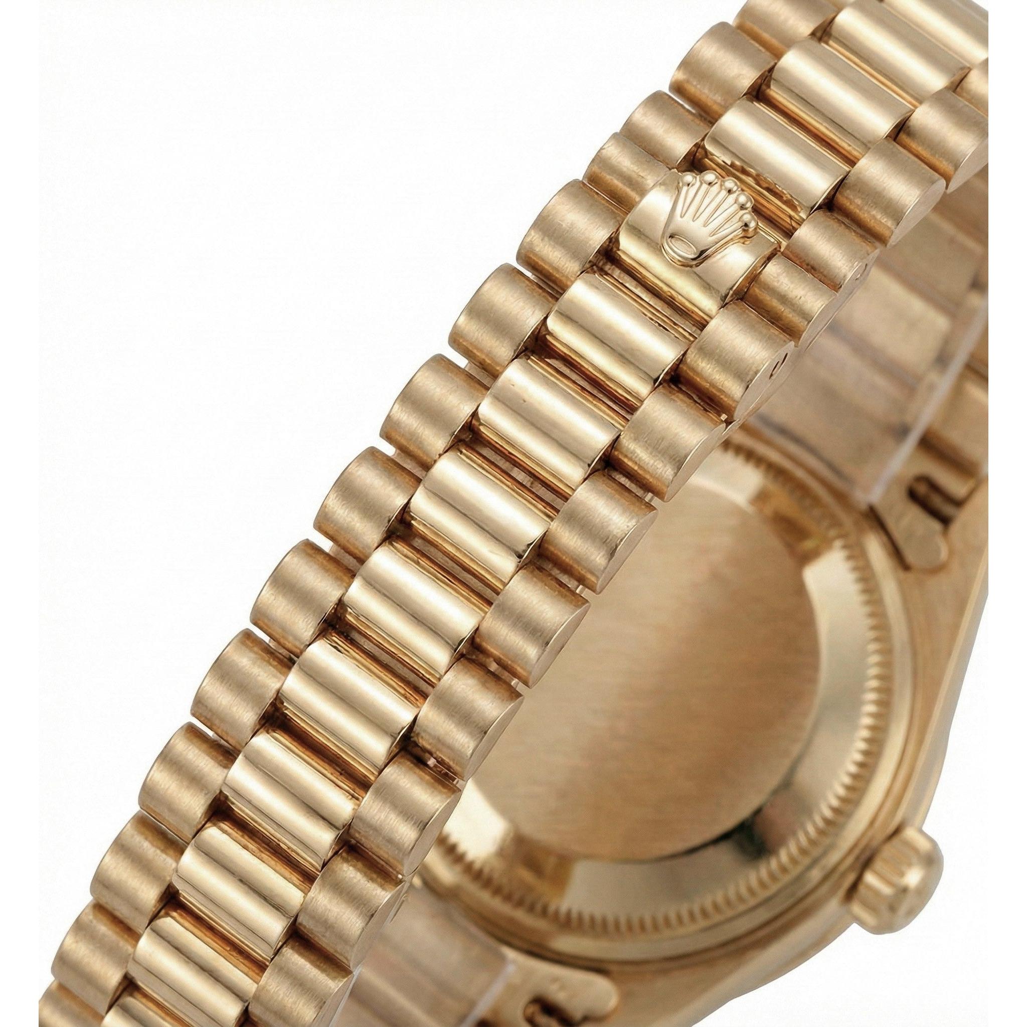 Rolex Blue String Diamond Dial Presidential Style Ladies Watch Yg