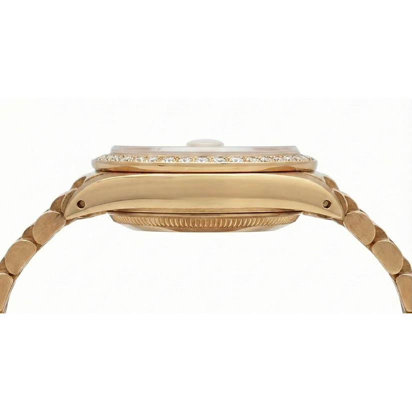 Rolex Blue String Natural Earth Mined Diamond Dial Presidential Style Ladies Watch Yg