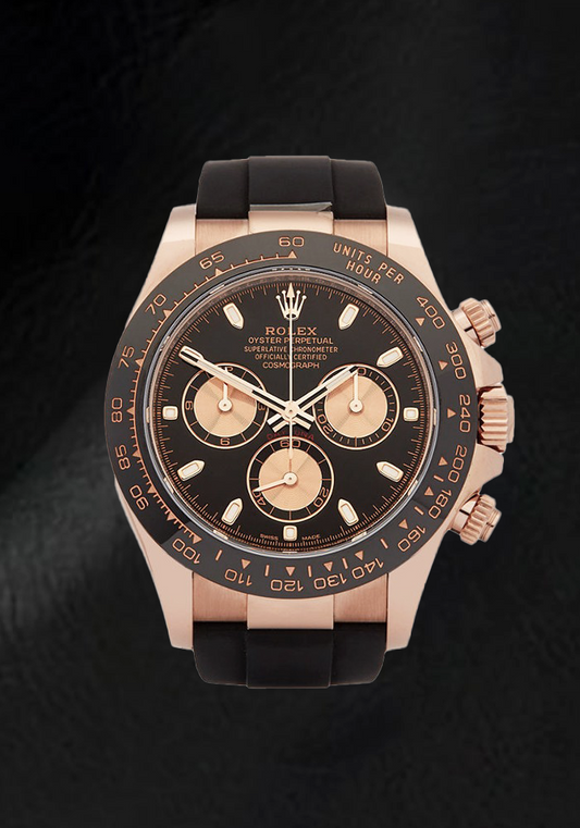 Rolex Cosmograph Daytona 116515LN 40mm Black Luminous Stick Dial Black Oysterflex Strap Watch