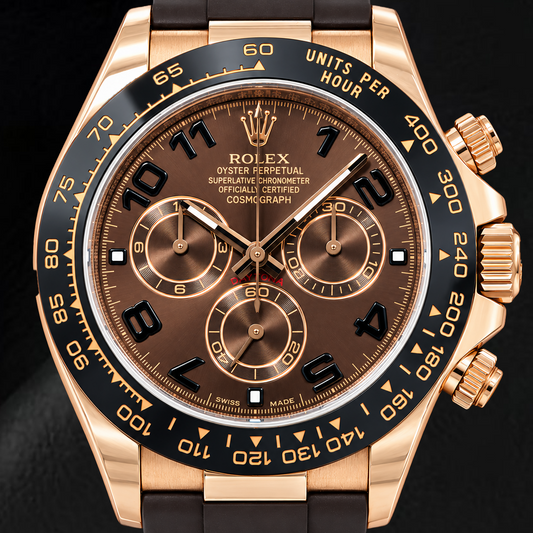Rolex Cosmograph Daytona 116515LN 40mm Chocolate Arabic Dial Black Oysterflex Strap