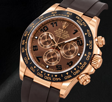 Rolex Cosmograph Daytona 116515LN 40mm Chocolate Arabic Dial Brown Rubber Strap Watch