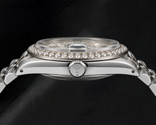 Rolex Date 1501 34mm Silver Diamond Dial Stainless Steel Watch