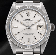 Rolex Date 1501 34mm Silver Stick Dial Stainless Steel Watch