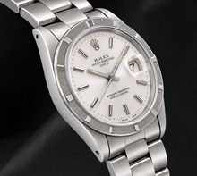Rolex Date 1501 34mm Silver Stick Dial Stainless Steel Watch