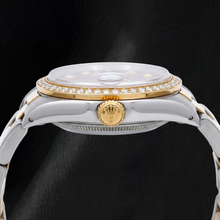 Rolex Date 1505 34mm Red Diamond Dial Jubilee Bracelet Two Tone Watch