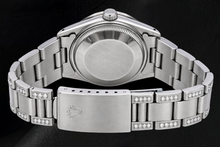Rolex Date 15200 34mm White Mother of Pearl Diamond Dial Stainless Steel Watch