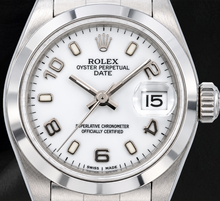 Rolex Date 6916 26mm White Arabic Dial Smooth Bezel Stainless Steel Watch