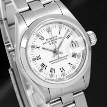 Rolex Date 6916 26mm White Roman Dial Stainless Steel Oyster Bracelet Watch
