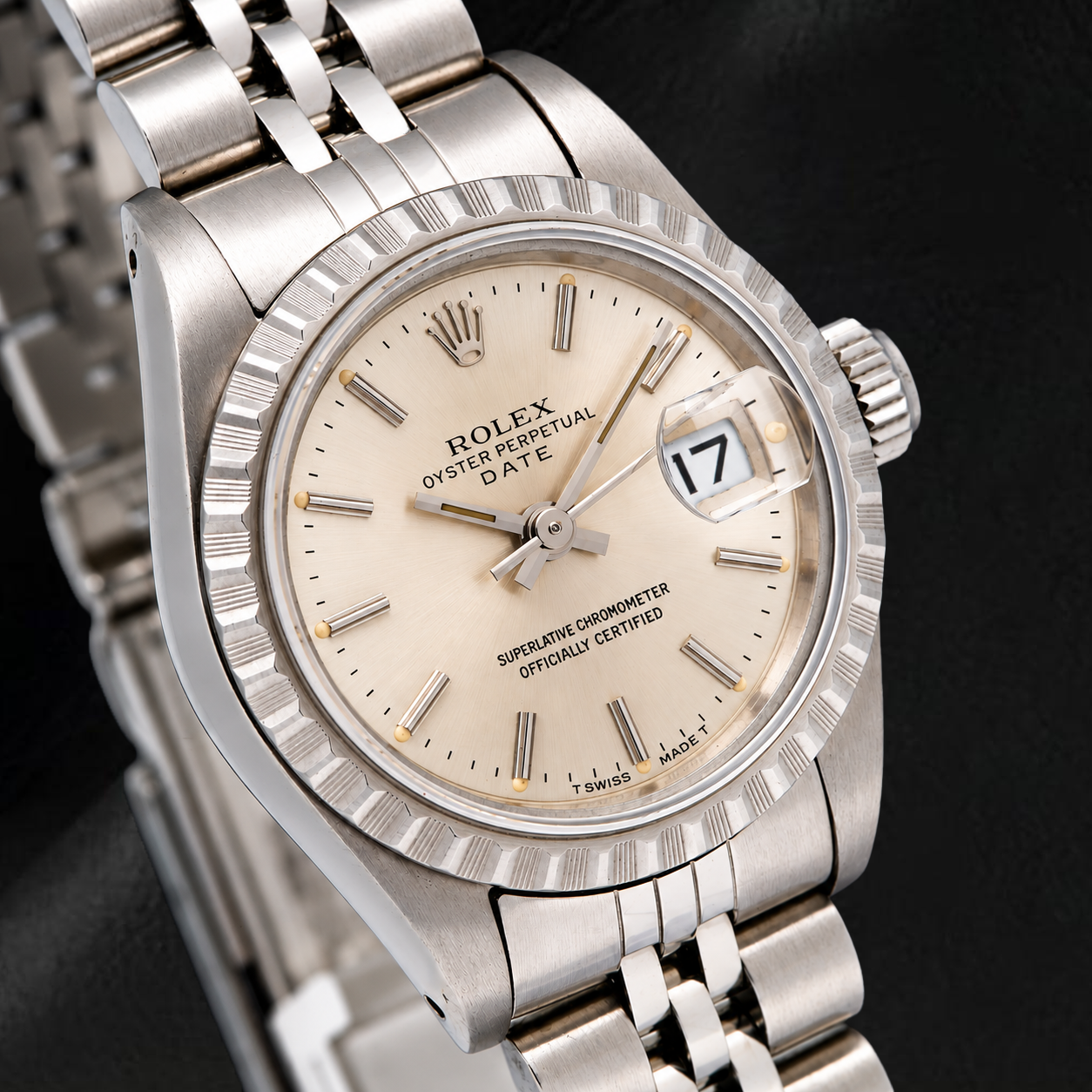Rolex Date 6924 26mm Silver Dial Stainless Steel Jubilee Bracelet Watch