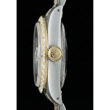 Rolex Date Champagne Stick Dial Natural Earth Mined Diamond Bezel Watch Ss & Jubilee