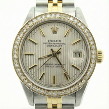 Rolex Date Just Lady Watch Stick Dial Ss & Yellow Gold