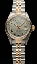 Rolex Date Just Women Watch Ss & Yellow Gold Fluted Bezel