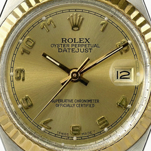 Rolex Date Watch Ladies Rolex Arabic Dial Two Tone